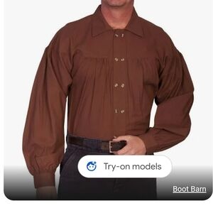 Scully Western Shirt Rangewear Double Placket Buttondown Gathered Yokes Gorp O…